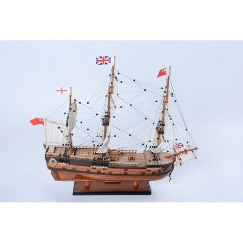 21" Unfinished Wood Hand Painted Model Boat