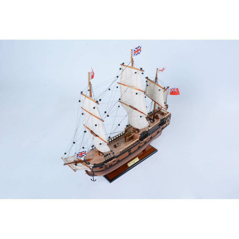 21" Unfinished Wood Hand Painted Model Boat