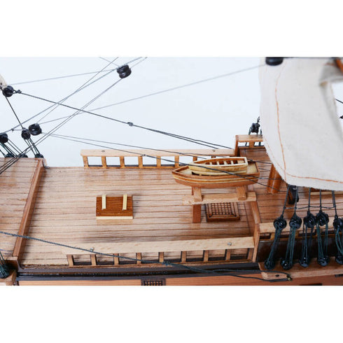 21" Unfinished Wood Hand Painted Model Boat