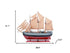 31" Unfinished Wood Hand Painted Model Boat