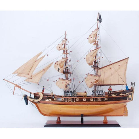 26" Unfinished Wood Hand Painted Model Boat