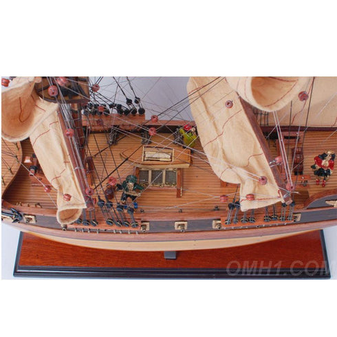 26" Unfinished Wood Hand Painted Model Boat