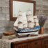 23" Unfinished Wood Hand Painted Model Boat