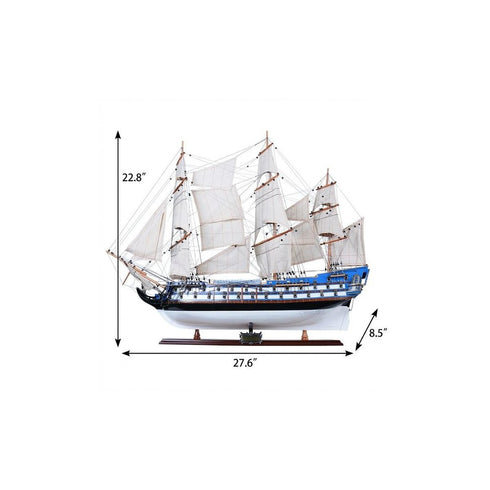 23" Unfinished Wood Hand Painted Model Boat