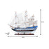 23" Unfinished Wood Hand Painted Model Boat