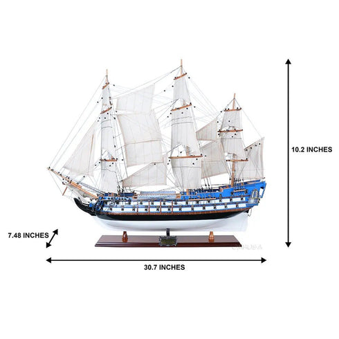 23" Unfinished Wood Hand Painted Model Boat