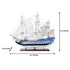 23" Unfinished Wood Hand Painted Model Boat