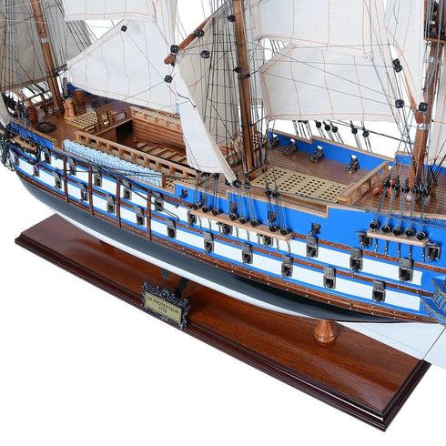 23" Unfinished Wood Hand Painted Model Boat