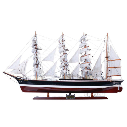 23" Unfinished Wood Hand Painted Model Boat