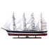 23" Unfinished Wood Hand Painted Model Boat