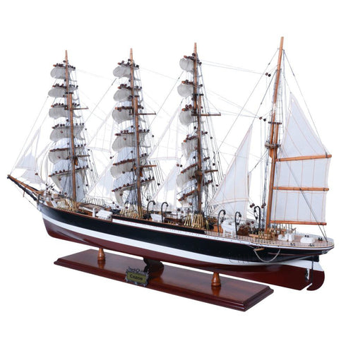 23" Unfinished Wood Hand Painted Model Boat