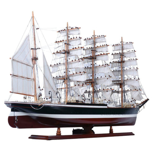 23" Unfinished Wood Hand Painted Model Boat