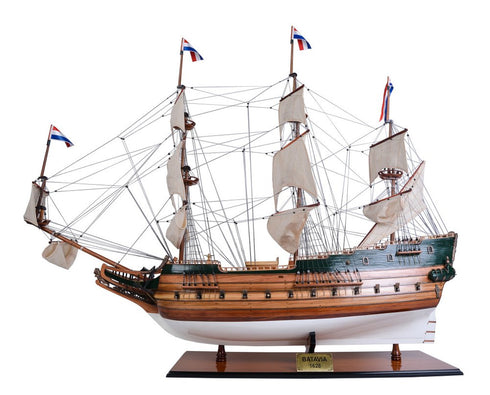 49" Unfinished Wood Hand Painted Model Boat