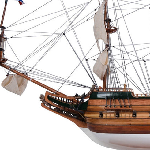 49" Unfinished Wood Hand Painted Model Boat