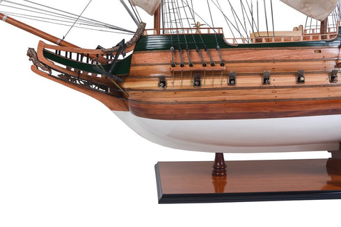 49" Unfinished Wood Hand Painted Model Boat