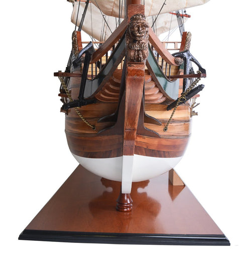 49" Unfinished Wood Hand Painted Model Boat