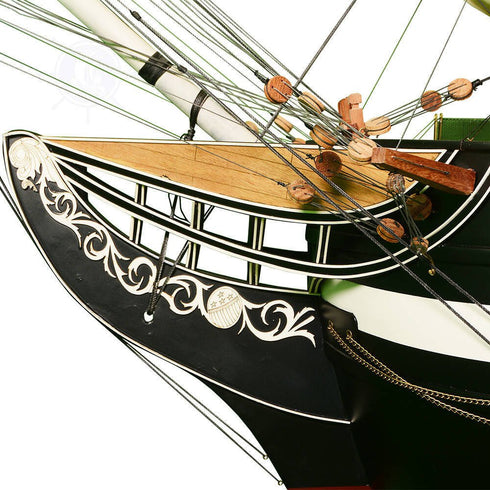 116" Unfinished Wood Hand Painted Model Boat