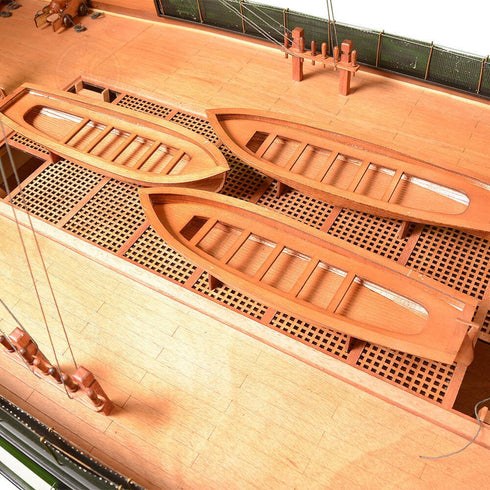 116" Unfinished Wood Hand Painted Model Boat