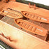 116" Unfinished Wood Hand Painted Model Boat
