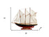 33" Unfinished Wood Hand Painted Model Boat