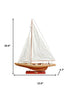 30" Unfinished Wood Hand Painted Model Boat