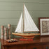 30" Unfinished Wood Hand Painted Model Boat