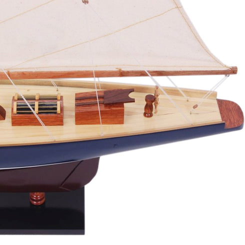 38" Unfinished Wood Hand Painted Model Boat