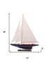 38" Unfinished Wood Hand Painted Model Boat