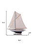47" Unfinished Wood Hand Painted Model Boat