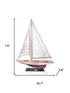 8" Unfinished Wood Hand Painted Model Boat