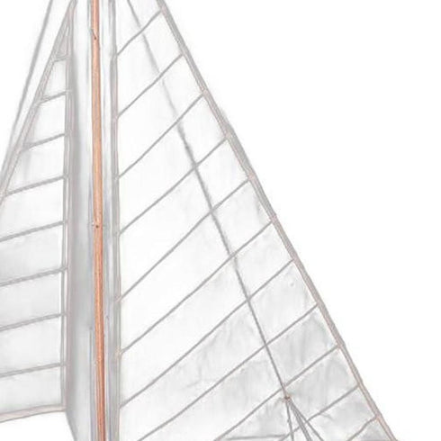 8" Unfinished Wood Hand Painted Model Boat
