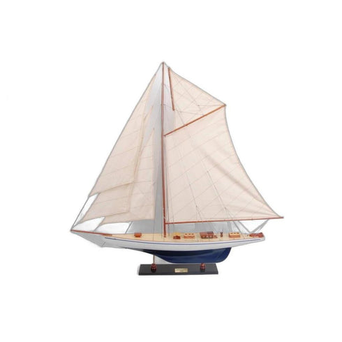 41" Unfinished Wood Hand Painted Model Boat