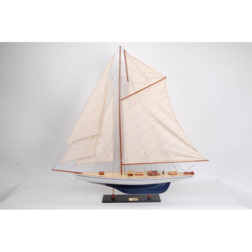 41" Unfinished Wood Hand Painted Model Boat