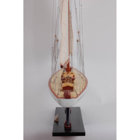 41" Unfinished Wood Hand Painted Model Boat