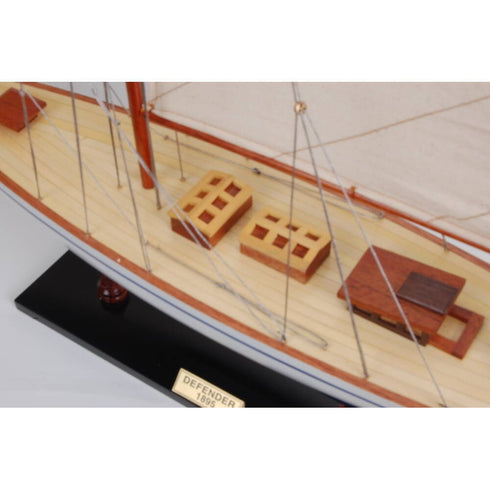 41" Unfinished Wood Hand Painted Model Boat