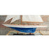 10" Unfinished Wood Hand Painted Model Boat