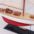 37" Unfinished Wood Hand Painted Model Boat