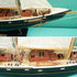 33" Unfinished Wood Hand Painted Model Boat
