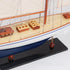 30" Unfinished Wood Hand Painted Model Boat