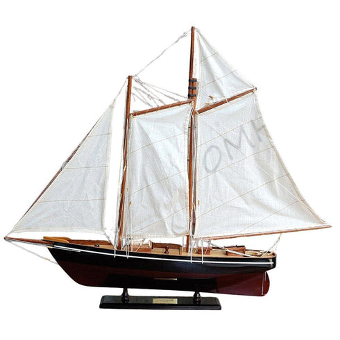 28" Unfinished Wood Hand Painted Model Boat