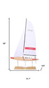 52" Unfinished Wood Hand Painted Model Boat