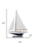 31" Unfinished Wood Hand Painted Model Boat