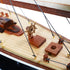 31" Unfinished Wood Hand Painted Model Boat