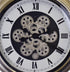 16" Champagne White And Black Metal Skeleton Exposed Gear Pocket Watch Wall Clock
