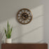 18" Antiqued Gold And Black Metal Silent Skeleton Exposed Gear Round Wall Clock