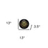 13" Black Orange And Gold Metal Silent Skeleton Distressed Exposed Gear Round Wall Clock