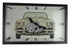 23" Black Silver And White Metal Silent Analog Exposed Gear Wall Clock