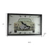 23" Black Silver And White Metal Silent Analog Exposed Gear Wall Clock