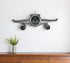 34" Silver And Black Metal Silent Analog Exposed Gear Novelty Wall Clock