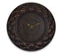 20" Brown And Gold Heavy Duty Plastic Silent Analog Round Wall Clock